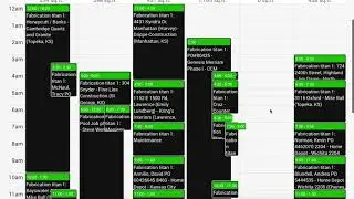 Showing square footage totals on the calendar