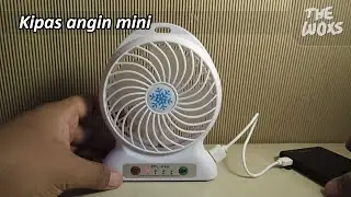 Unboxing Kipas Angin Mini / Portable, Bisa Jadi Powerbank & Senter - Bahasa Indonesia