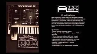 AVP Synth PolyRhythm (dual analog filter + phaser) teaser