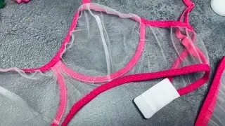 [4K] See-through lingerie try-on haul with Emilia 