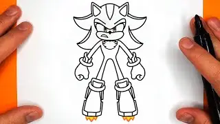 COMO DIBUJAR A SHADOW | Sonic Prime Netflix - paso a paso, fácil y rápido dibujo