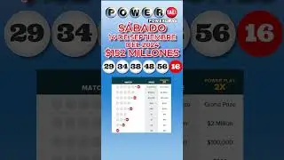 Resultados Powerball Sábado 14 de Septiembre 2024  Jackpot $152 Millones de dólares