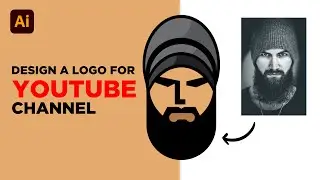 Adobe Illustrator Tutorial: How to Create Face Logo For Youtube Channel | DIY Logo | Hiru Designs