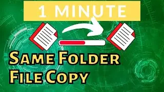 How to Make a Copy of a File in The Same Folder | Duplicate a File | 1 Minute Tutorial