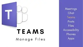 Microsoft Teams Teams   Manage Files