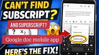 Google Docs Mobile Tutorial: Subscript & Superscript Made Easy