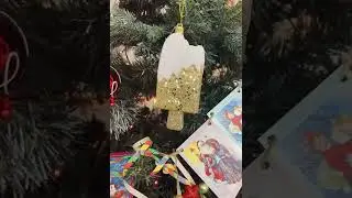 Новогоднее подвесное украшение Эскимо золото из полистирола / 13,2x2,3x6см арт.87321