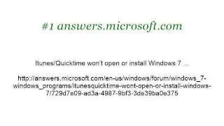 Quicktime Player Won't Start