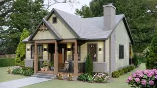 The Perfect Cozy Cottage House with Floor Plan | Small House Ideas