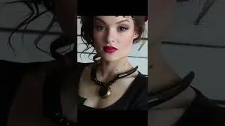 Красивая девушка модель на фотосессии 