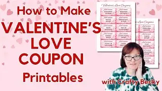 How to Make Valentine's Day Love Coupon Printables to Sell on Etsy in 2024 | Crafty Becky Tutorials