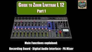 Zoom L-12 Simple Guide Part 1! featuring: Recording board, Digital audio interface, and PA mixer.