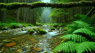 Calming Forest Ambience - Birds Singing Beautiful Stream Sounds for Deep Sleep, Study Focus,Medicine