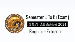 saurashtra university | IMP | Exam |#saurashtrauniversity #exam #imp