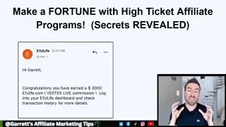 Make a FORTUNE with High Ticket Affiliate Programs! Secrets REVEALED