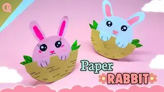 PAPER RABBIT |how to make a cute paper bunny