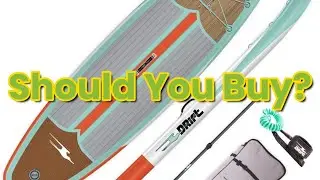 Review DRIFT Inflatable Stand Up Paddle Board, SUP with Accessories | Coiled Leash, Pump