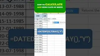 Calculate Age in Excel