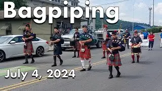 Bagpiping in the Stars and Stripes parade!