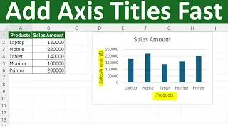 How to Add Axis Titles in Excel Charts | Make Charts Clear & Professional