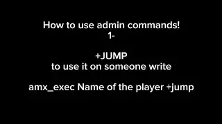 How to use Admin commands