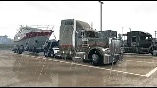 Peterbilt 389. Cargo: Boat. From: Elko to Fort Smith. #1