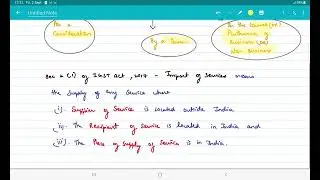 Knowledge Series : SECTION 7(1) (b) Import of Service under GST for CA CMA and CS.