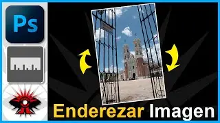 Enderezar imagen con la herramienta Regla de Photoshop.
