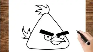 How To Draw The Yellow Angry Bird / Easy Drawing step by step