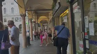 Италия ,  несанкционированный митинг против вакцины в Падова
