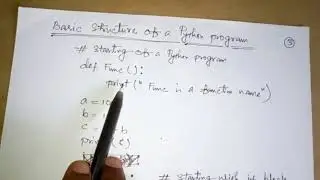 Basic structure of a python program