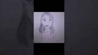 A drawing of a cute girl