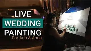 Live Wedding Painting. First Dance Painting Process. Los Angeles. The Stolen Art