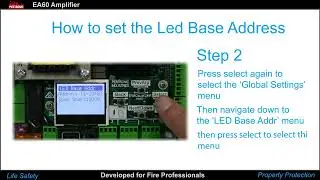 Setting the EA60 amplifier Led Base Address
