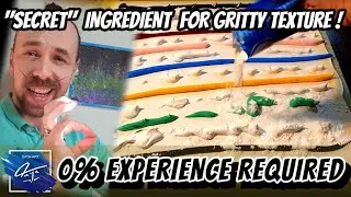 Abstract Landscape Painting Tutorial- Creating Texture with Baking Powder and Acrylics