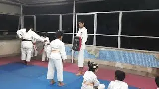 Class Seniors are busy to guide their junior during beginners class.