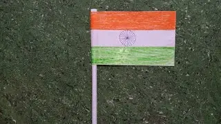 Flag making using paper| Indian flag making | kids craft work