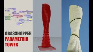 Grasshopper Parametric Tower | Dynamic Rotating tower Rhino Grasshopper 