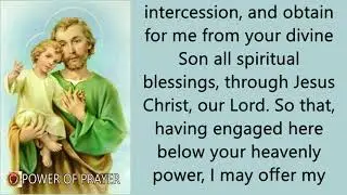 Ancient Prayer To St Joseph Never Known To Fail - Very Powerful | POWER OF PRAYER