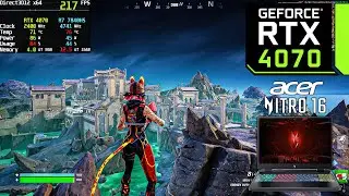 Acer Nitro RTX 4070 8GB Ryzen 7 7840HS Fortnite Gameplay ( 2K/120FPS DX12 )