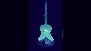 Simple Landscape (Guitar) Wallpaper Illustration on Sketchbook app! #shorts #digitalart