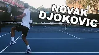Novak Djokovic - Australian Open (2019) pre-round 1 practice match in 4K