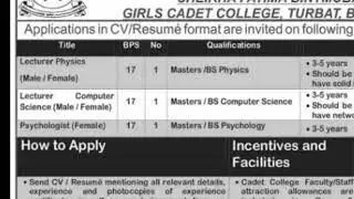 Jobs in Balochistan 2021