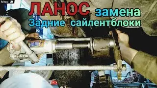 #ЛАНОС замена задних  #балочных сайлентблоков.