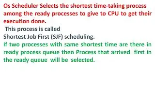 Shortest Job First Scheduling