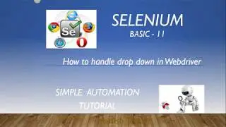 Selenium Basic  11 How to handle drop Down in selenium Webdriver