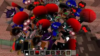Too Much Sprunki Phase 4 Incredibox Mod In Maze in Minecraft PE