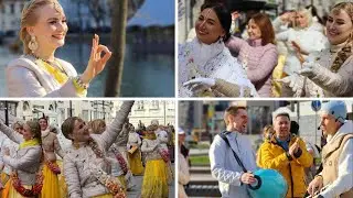 HARE KRISHNA IN RUSSIA !  HARINAMA IN MOSCOW