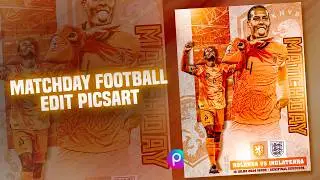 Como Fazer Arte de DIA DE JOGO Partida de Futebol - Matchday Football Edit Mobile PicsArt Design