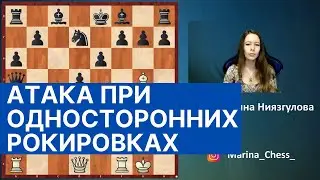 Attack in one-sided castling. Chess